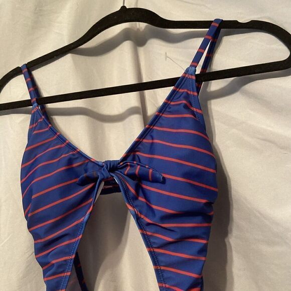 HOT WATER Swimsuit 1 Piece Monokini in Red And Blue Size SP NEW $60 - Picture 2 of 10